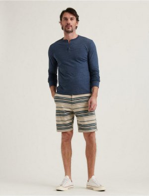 STRETCH TWILL STRIPE FLAT FRONT SHORT | Lucky Brand
